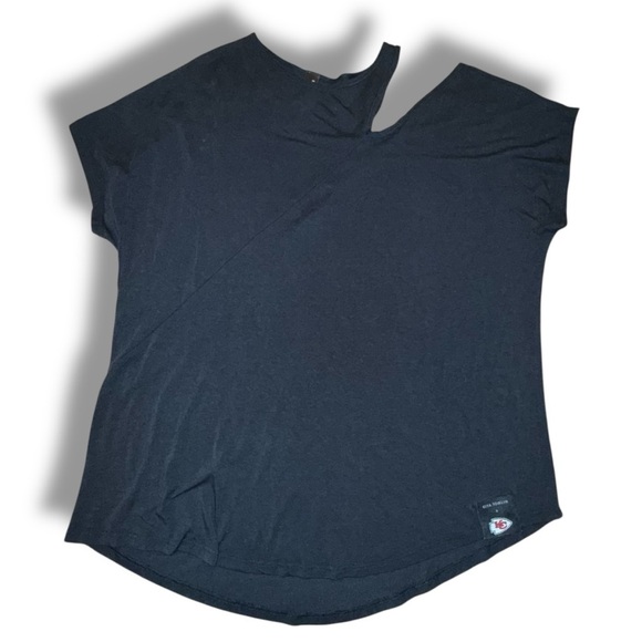 KIYA TOMLIN Black Kansas City Chiefs Cut Out Tri-Blend Shirt - XXL Black - Picture 6 of 15